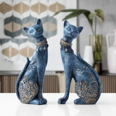 Flower Cat Decorative Resin Statue Figurines KittyNook Cat Company